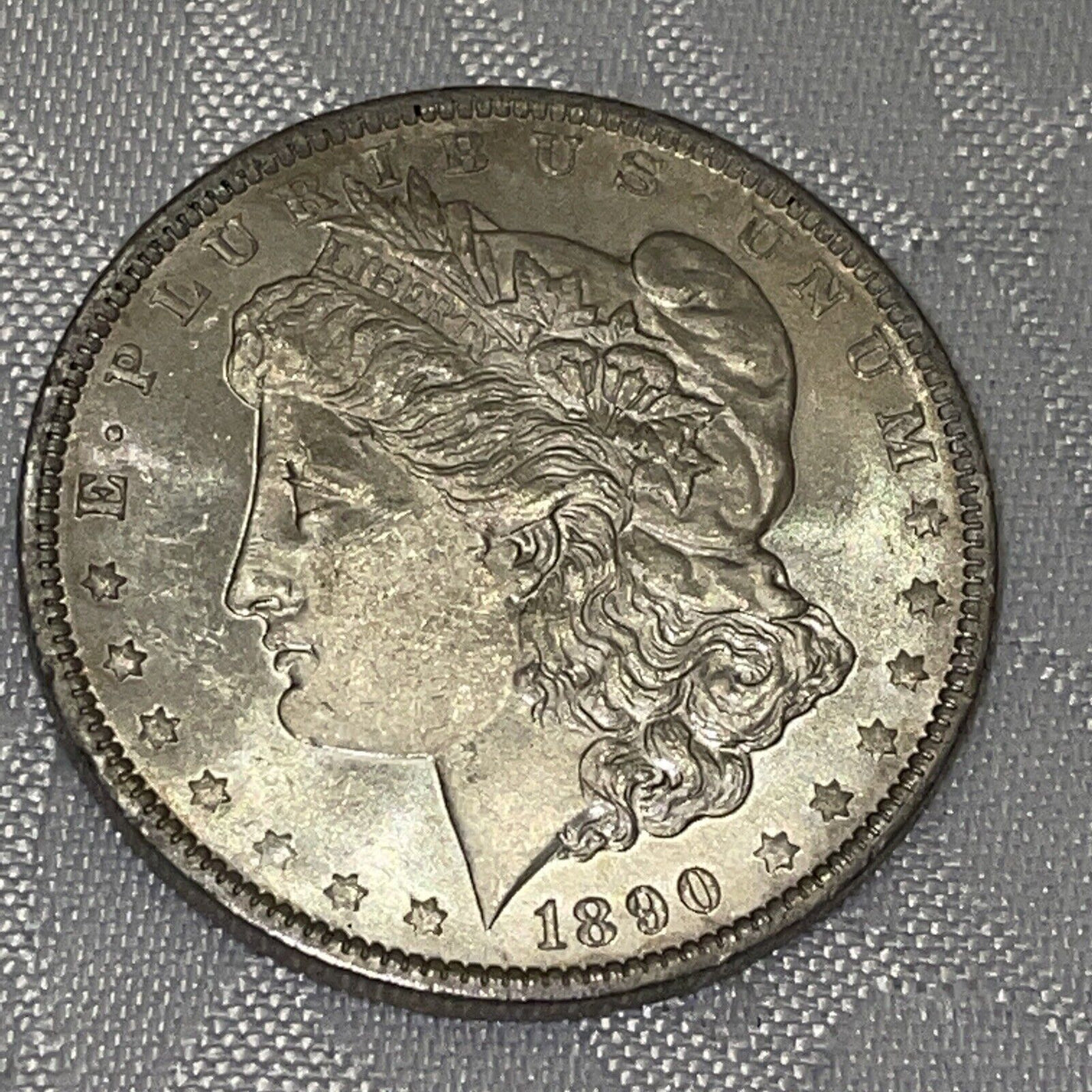 choice BU 1890 0 mirror proof like astounding coin!