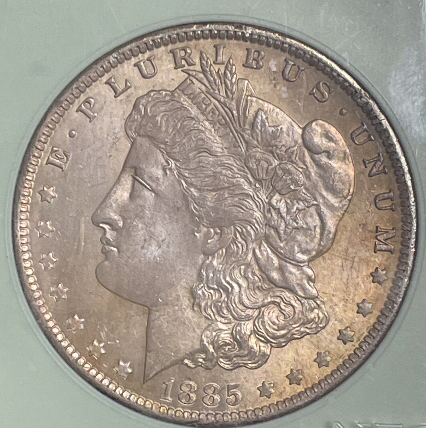 1885o morgan silver$ Superb PQ Unc Super Details Lt Golden Tones Price Slashed