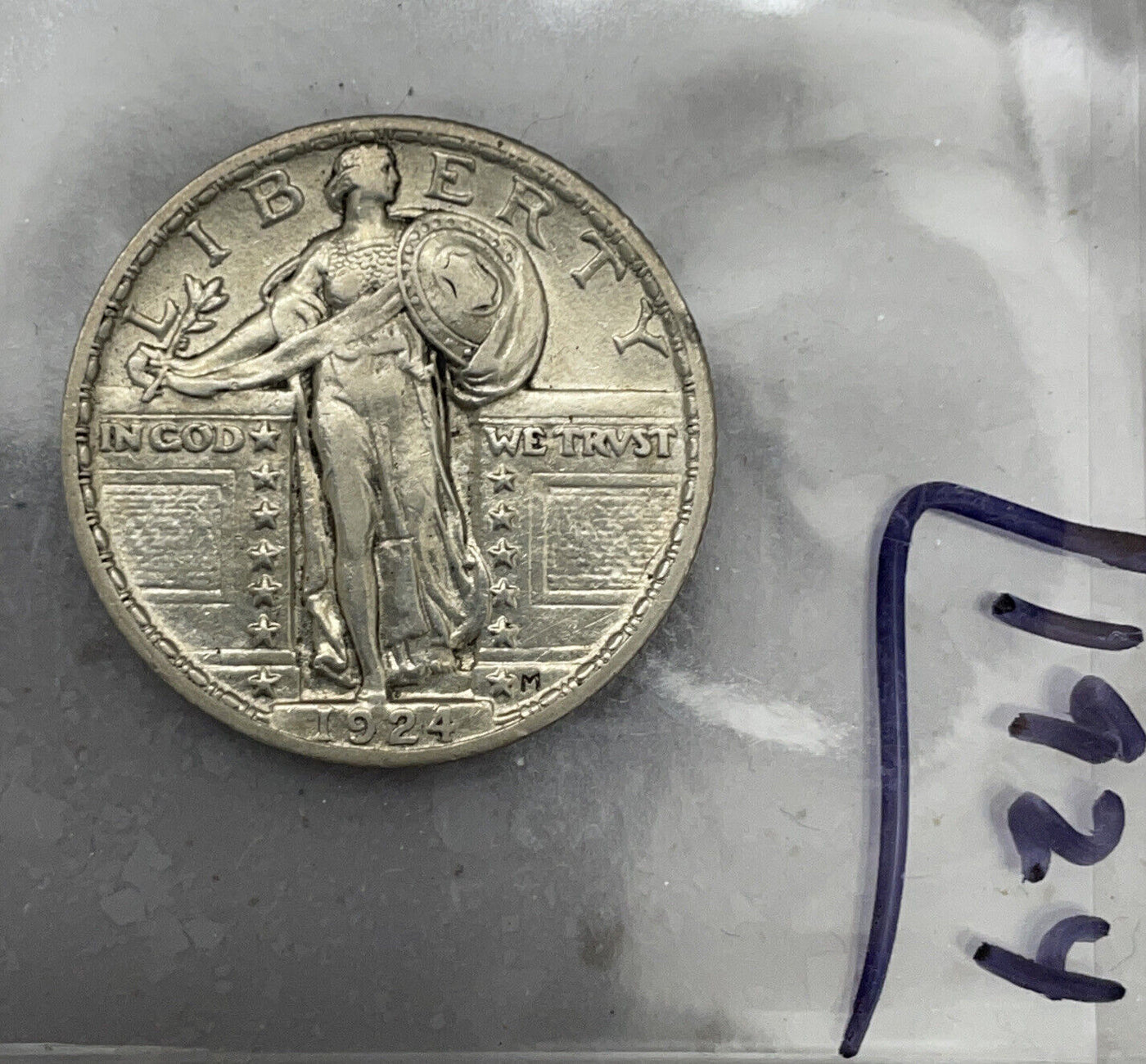 OldMan Duffy’s Ch AU 1924 StandingLiberty Silver Quarter Gr8 EyeAppeal Price Cut