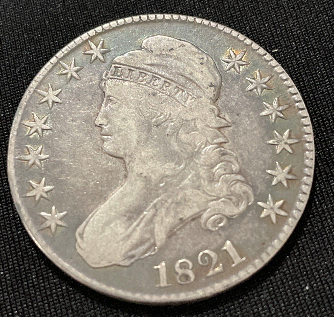 Great looking Very Fine 1821 Capped Bust Silver Half 200 yr beauty