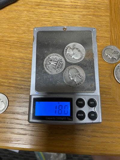 lot 3: Old Silver Quarters with date effectively circulation! Min 70 yrs old