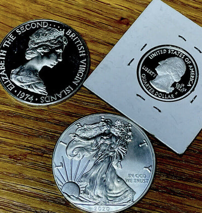 3 Random World Crowns min 50g 800 fine, most Sterling Or 900 Silver. Great.