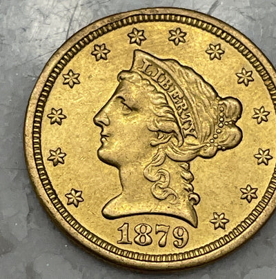 Old man Duffy’s scarce 1879 s $2.50 BU Liberty Gold Piece Zoomba! Free Shipping