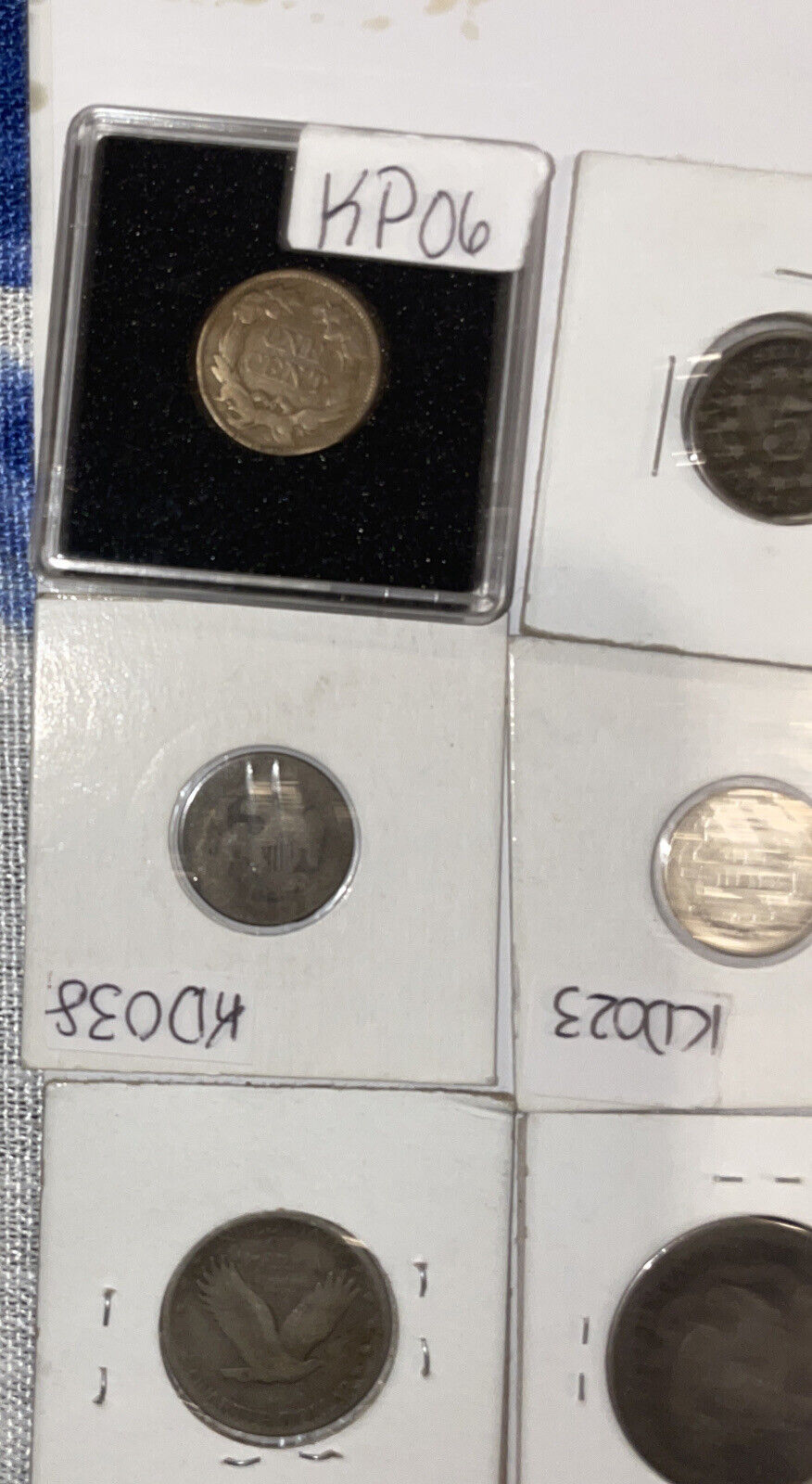 Kp41Type collection:1857FE c, ‘67 5c, 36bust 10c, 87 10c, 78 25c, ‘76Half, 20sQ