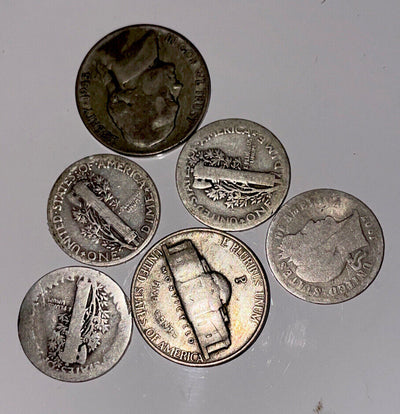 “Ran-dime” silver coin lot Face Value 50 cents. all coins over 60 years old! #B0