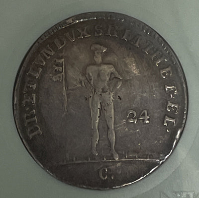 Brunswick LunHannover 2/3 Thaler Scarce VF 1789C soldier/Shield free SH PriceCut