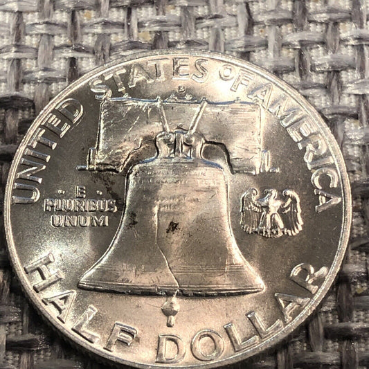 SC 1959 D Benjamin Franklin Half Liberty Bell Dollar Uncirculated
