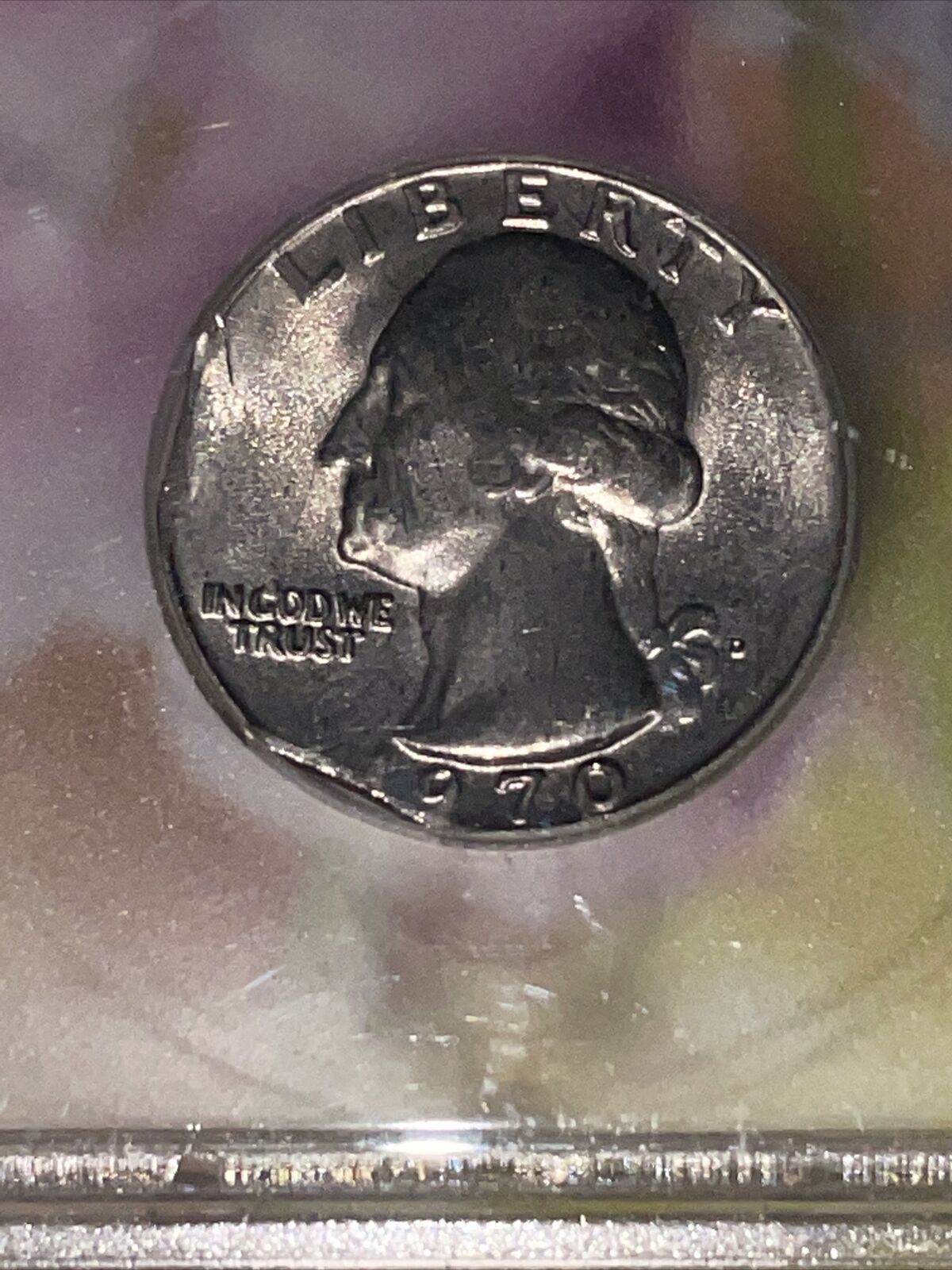 1970 D double clip error coin in error slab ICG MS65 Slightly Rotated About 3deg
