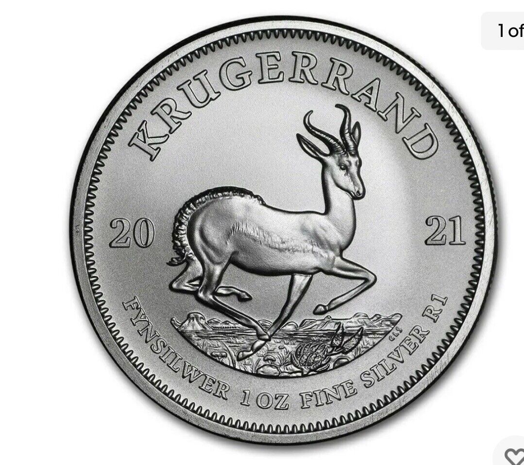 2021 South Africa 1 oz 999 Fine Silver Krugerrand Coin BU - IN APMEX Prof Holder