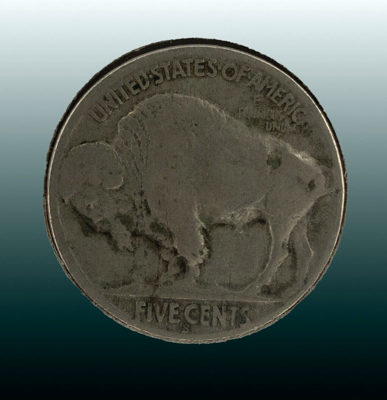 1918 S Buffalo Nickel on Plain / Good Condition / Circulated