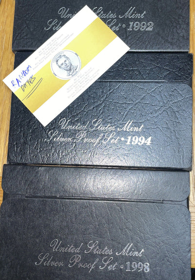 Random Date proof US Silver proofset with original box &certificate authenticity
