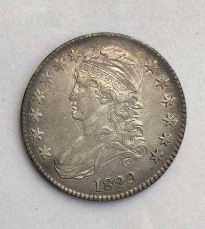 EE 120 PQ Almost Uncirculated 1829 Capped Bust Silver Half $- Collector’s  dream