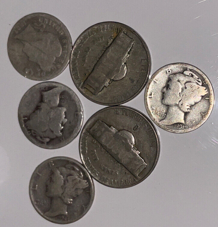 “Ran-dime” silver lot Face Value 50 cents. all coins  60 years old! Free S&H #C2