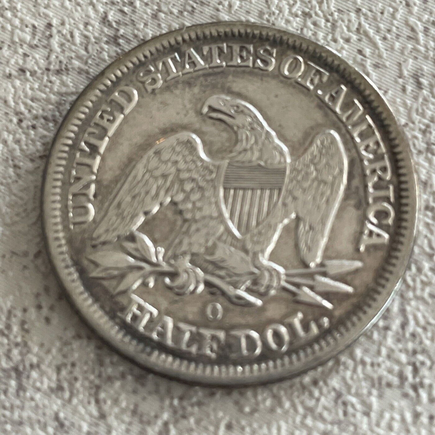1854 o Arrows Seated Liberty Half Dollar Choice Almost Uncirculated