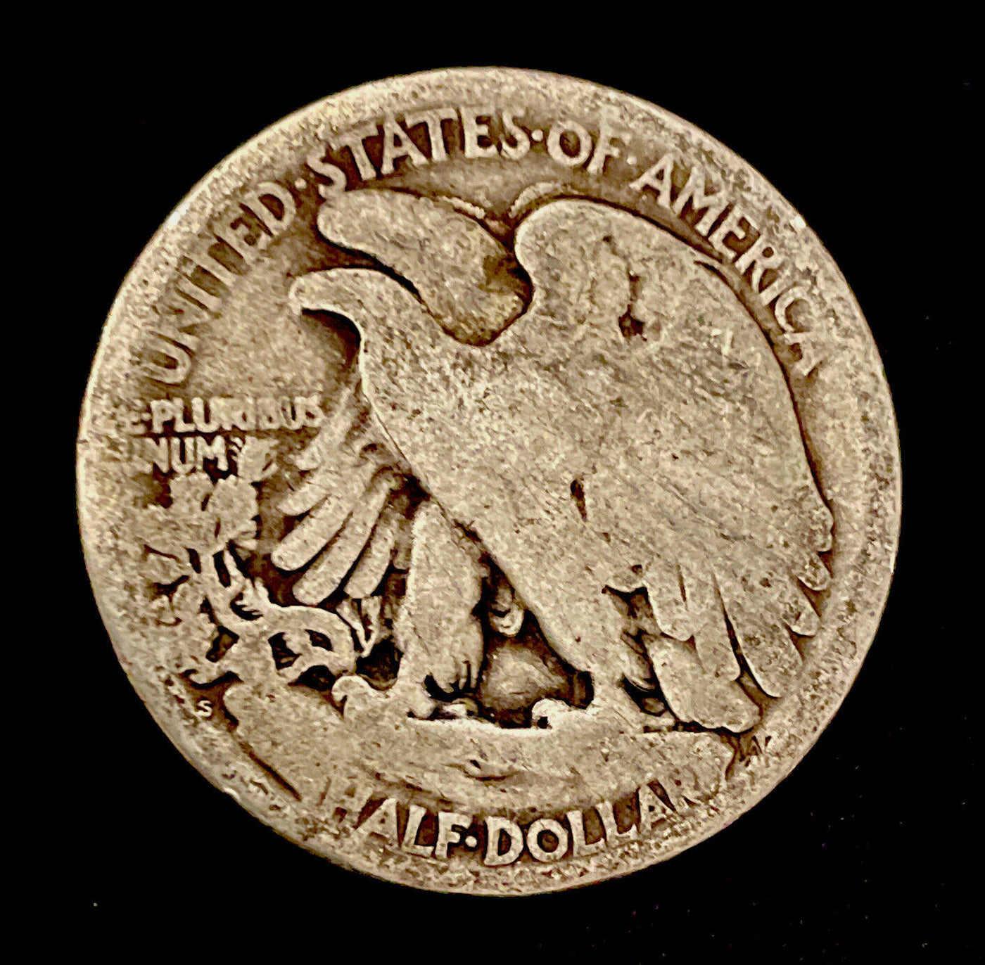 1917 S Walking Liberty Half Dollar 90% Silver Reverse Mint Mark Good Collectible