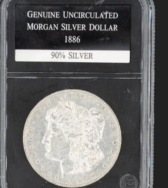 1886 PQ Morgan Silver Dollar / Uncirculated and encapsulated