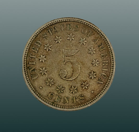 1870 Extra Fine Shield Nickel / 5C