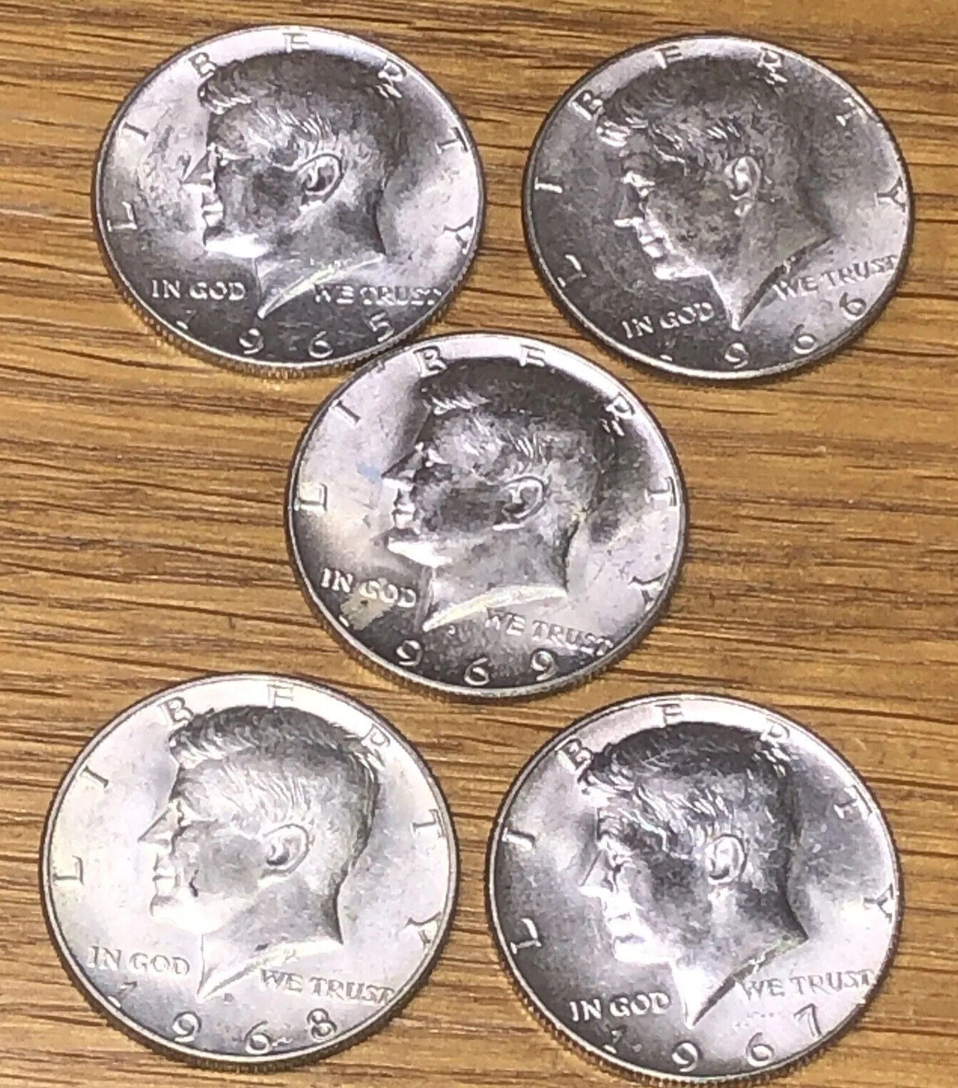 SC 1965-1969 P&D JFK Half Dollar Extra Fine Beautiful Coin Almost Uncirculated￼
