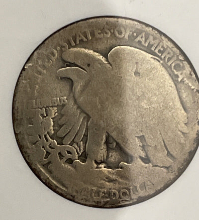 Genuine 1921 Philadelphia Silver Walking Liberty Half Dollar not graded filler