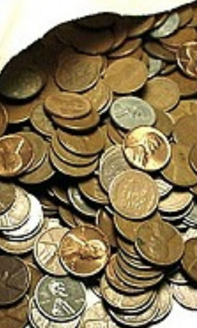 K Duffy’s Lot 1/2 ROLL (25)1909-58 LINCOLN WHEAT CENTS Unsearched +Antique100 Yr