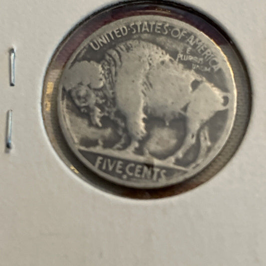 1914-S 5C Buffalo Indian Nickel scarce VG dirty but original / collectible!