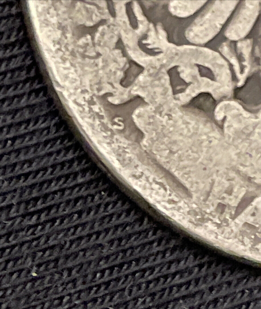 1917 S Walking Liberty Half Dollar 90% Silver Reverse Mint Mark Good Collectible