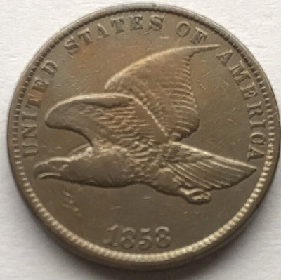 Pair Of 1858 Flying Eagle Cent & 1860 Early Indian Cent Top Collector ￼EF BIN