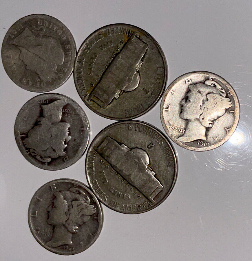 “Ran-dime” silver coin lot Face Value 50 cents. all coins over 60 years old! #B0