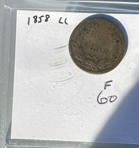 Pair tough to find set 1858 sl and LL set. Fine+ det. great starters Hi Value