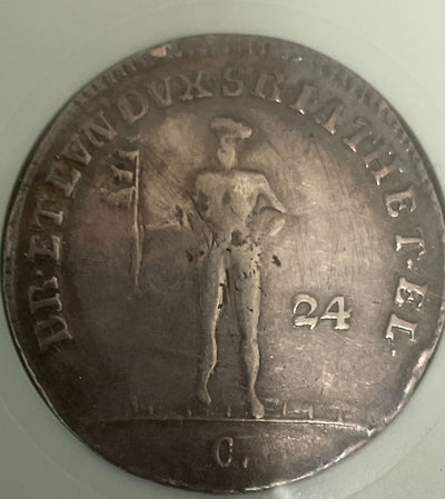 Brunswick LunHannover 2/3 Thaler Scarce VF 1789C soldier/Shield free SH PriceCut