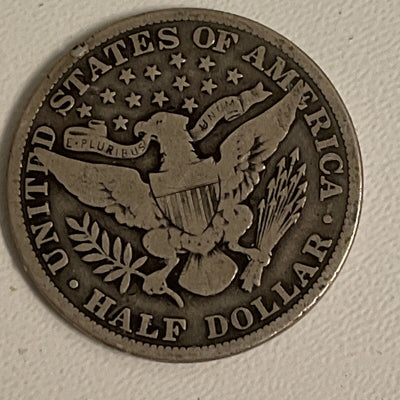 SC Scarce 1914 silver Barber Half VG++ (LIY Liberty showing) Full Rim Free S&H!