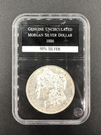1886 PQ Morgan Silver Dollar / Uncirculated and encapsulated
