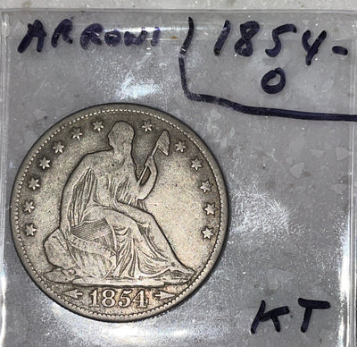 1854 O Seated Liberty Silver Half Dollar choice VF no problems collectible