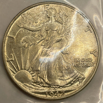 1942 Waking Liberty  GEM BRILLIANT Uncirculated Liberty Silver Half Dollar