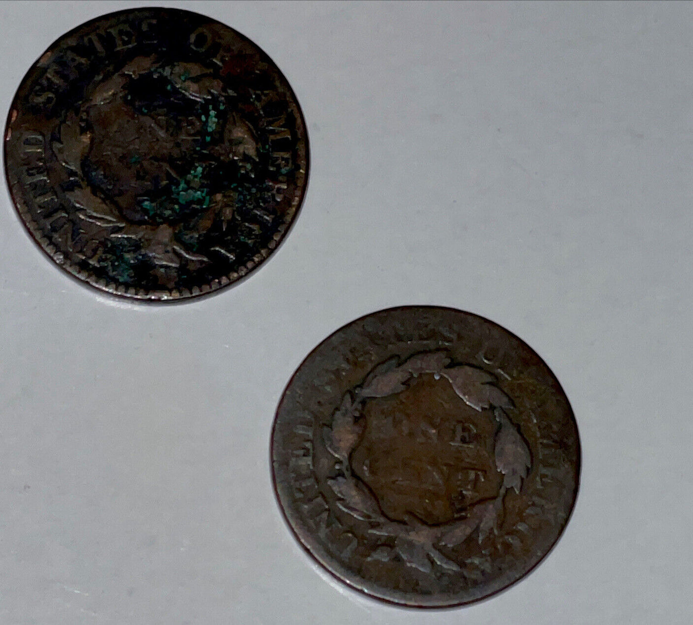 pair of very good large cents 1819 Sm Dates and scarce1820/19 - 200 years young!