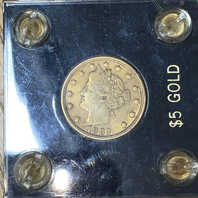 Duffy’s Curious lot: 1883 not gold 5c, 1867 rays 5c holey, 1855 o half$ dmg