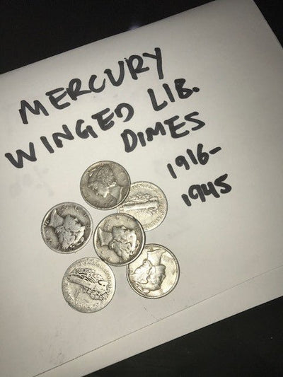 6 different Mercury Dimes - US CoinSpot