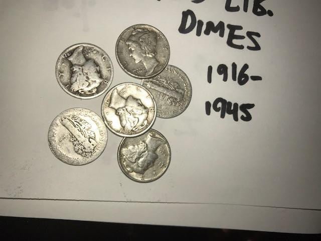 6 different Mercury Dimes - US CoinSpot