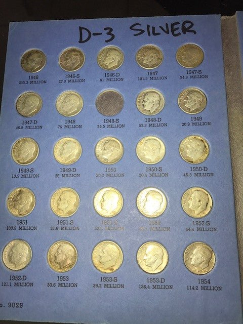 7 different Silver Roosevelt Dimes - US CoinSpot