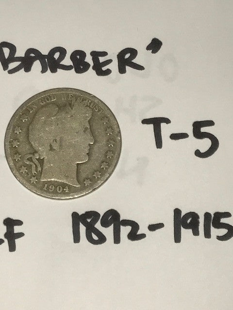 Silver Barber Half Dollar 1892 - 1915