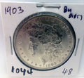Morgan Dollar 1903 UNC UNCIRC uncirculated Silver Dollar Philadelphia