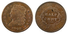 HALF CENT, CLASSIC HEAD (1809 - 1835) EXTRA FINE