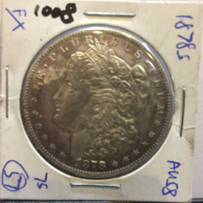 * MORGAN SILVER DOLLAR - 1878 S - AU