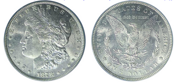 MORGAN DOLLARS 1878 7/8TF STRONG - UNCIRC "RAW"