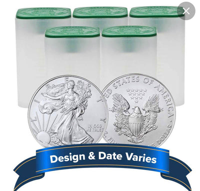 DEAL: Roll of American Eagle Silver Dollars - 20 pieces per roll
